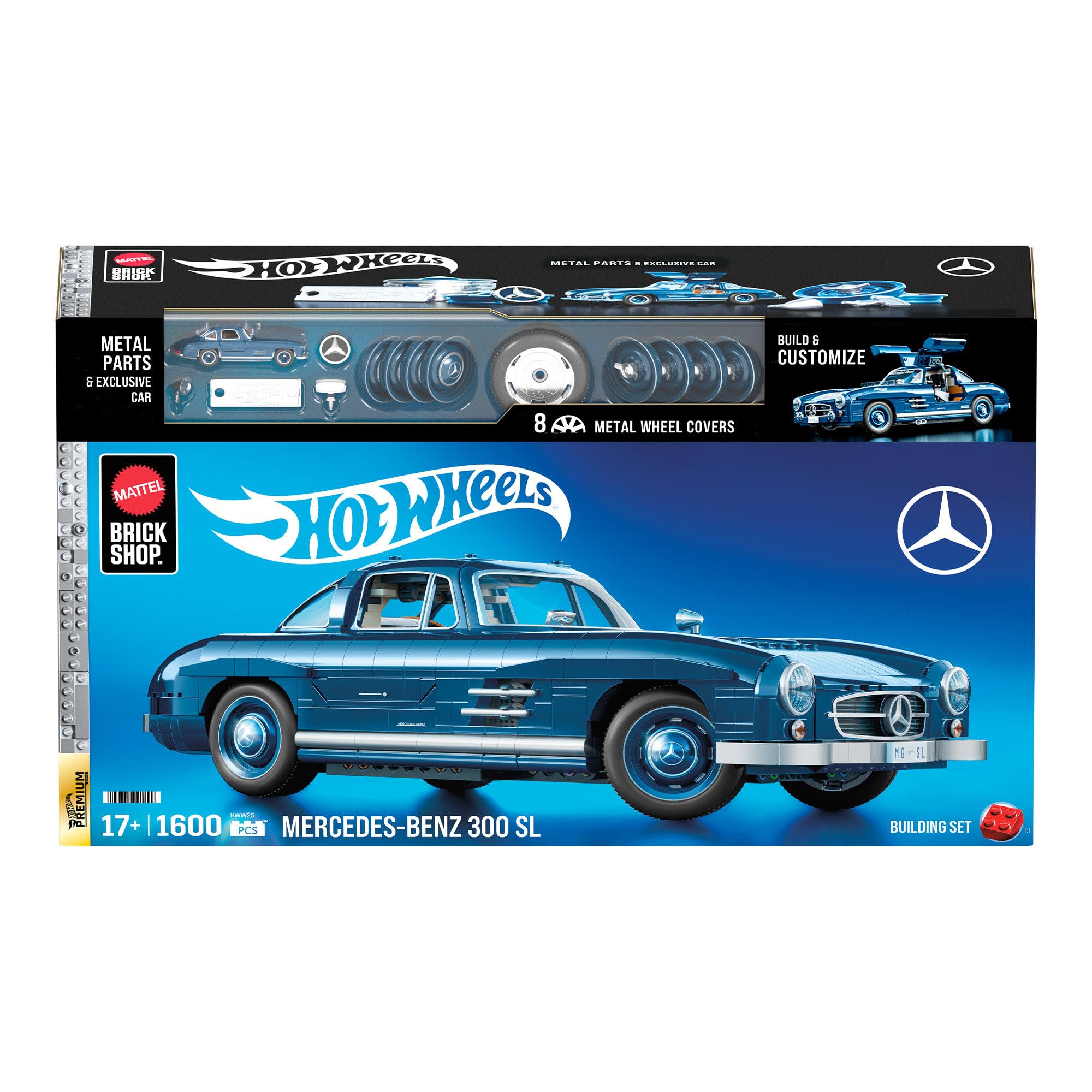 Mattel Brick Shop Hot Wheels Mercedes-Benz 300 SL Building Set