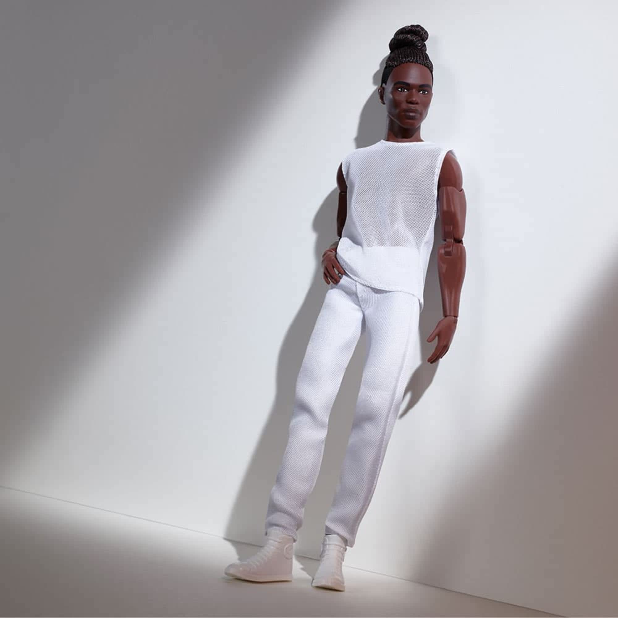 Barbie Looks Ken Doll (Brunette with Braids & Bun Hairstyle)