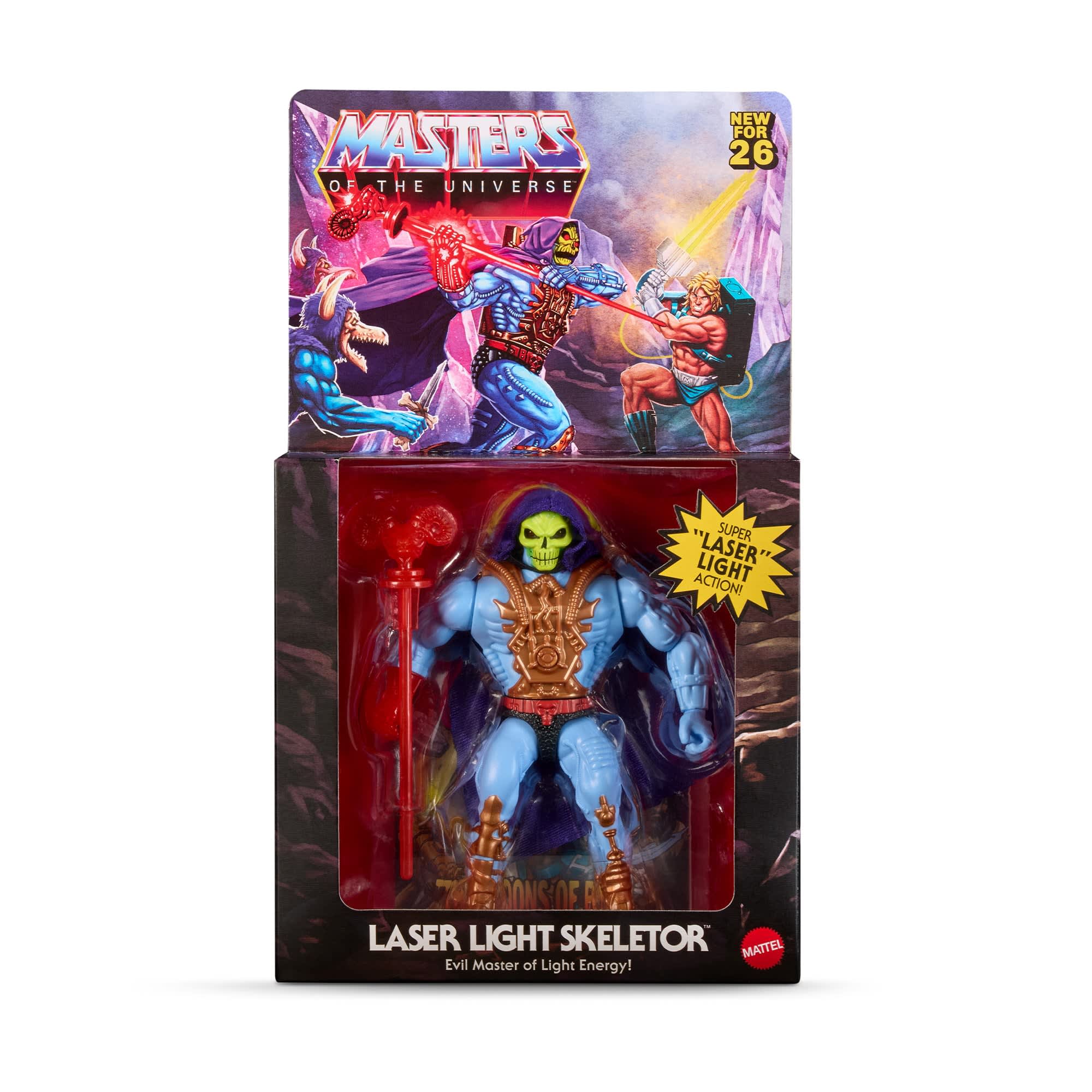 Masters of the Universe Origins Deluxe Laser Light Skeletor
