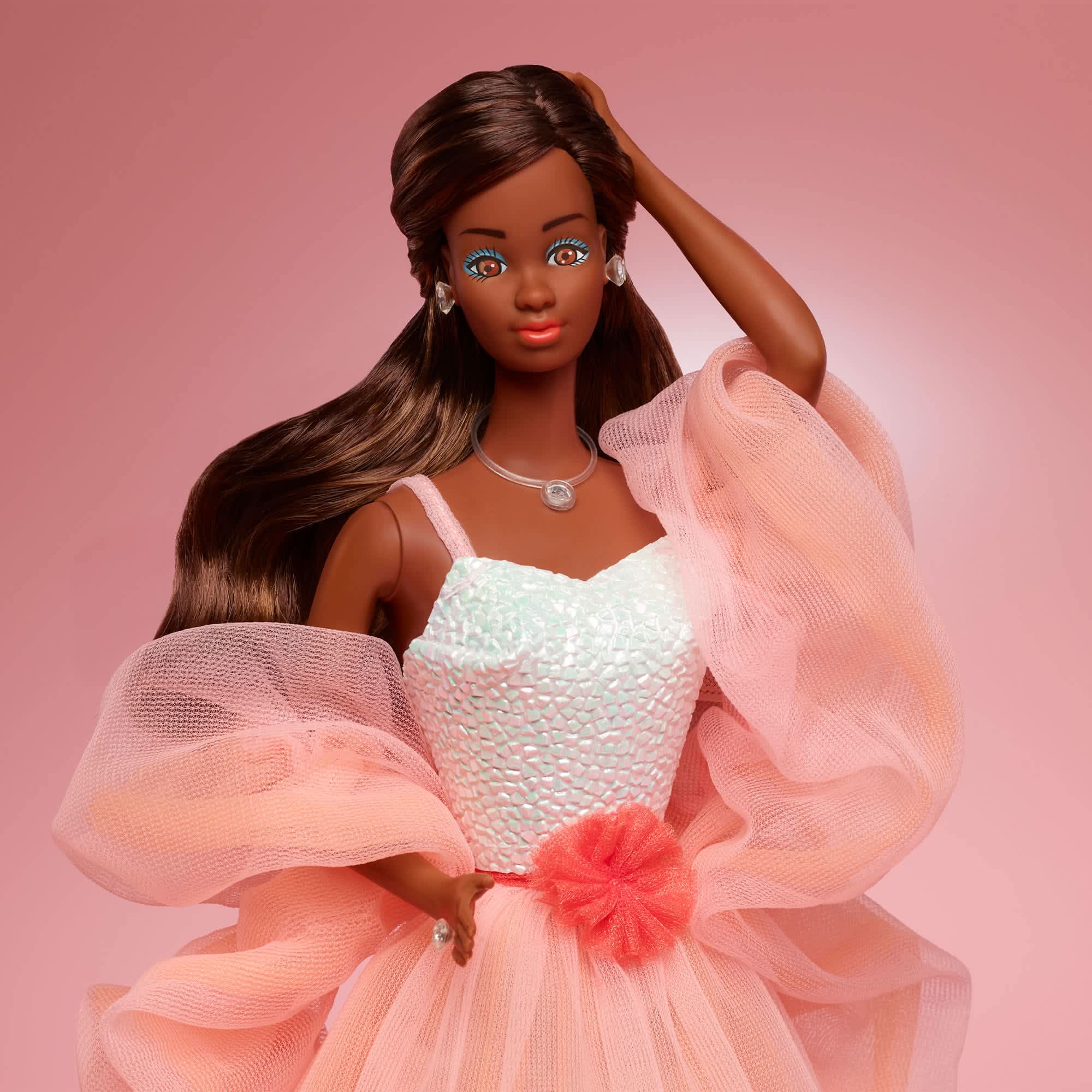 Peaches ‘n Cream Barbie Doll, Brown Hair