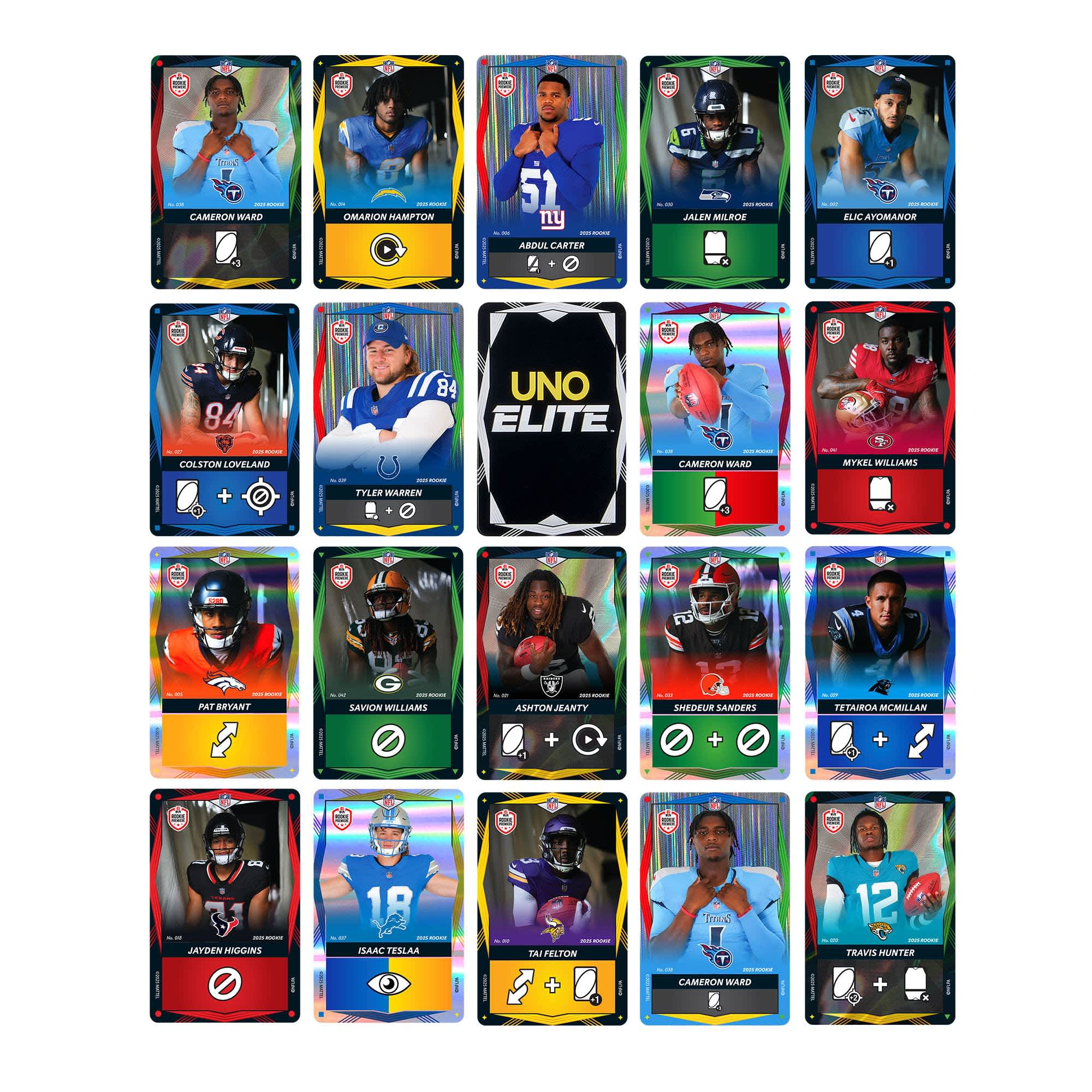 UNO Elite NFL 2025 All-Rookie Starter Pack