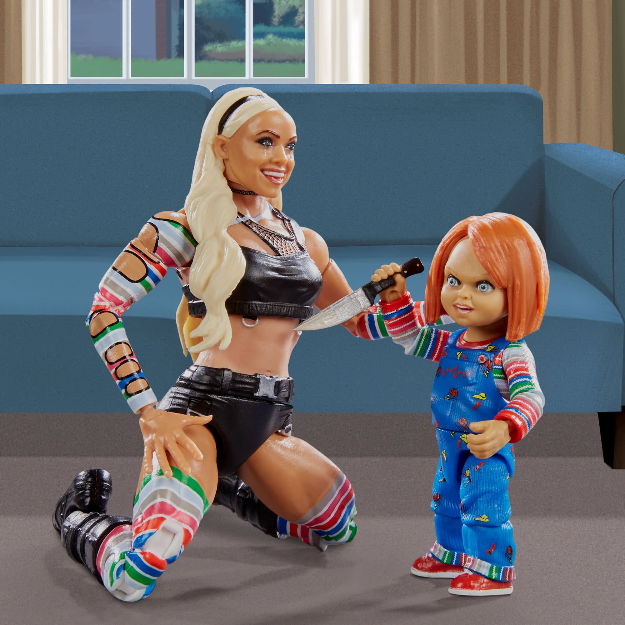 WWE Elite Collection Liv Morgan & Chucky Action Figure 2-Pack