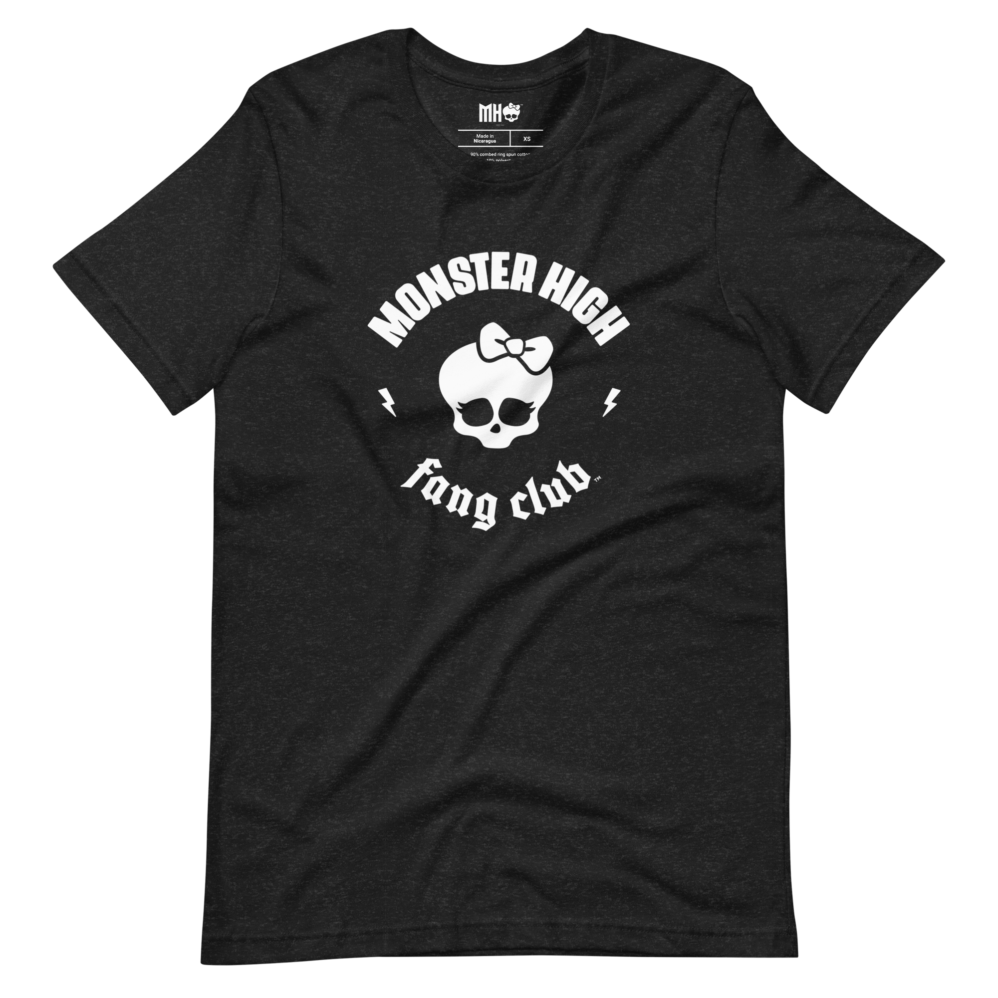 Monster High Fang Club Short Sleeve T-Shirt in Black Heather