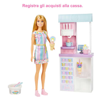 Barbie Playset Gelateria Playset Con Bambola Bionda - Image 5 of 6