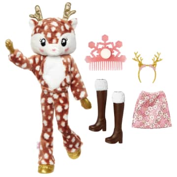 Barbie Cutie Reveal Snowflake Sparkle Avec Costume De Cerf Doux