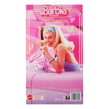 Koleksiyona uygun Barbie filmi bebeği, altın rengi disko tulumu giyen Margot Robbie Barbie rolünde - Image 6 of 7