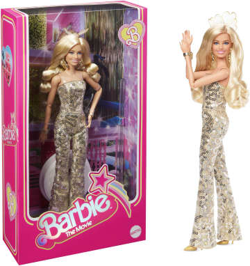 Barbie le film - Poupée Barbie combinaison disco dorée