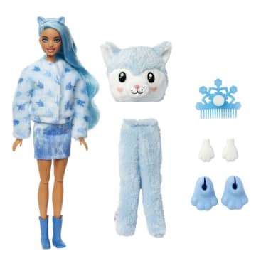 Barbie Cutie Reveal Magia D'Inverno Bambola Con Costume Da Husky Di Peluche - Image 1 of 6