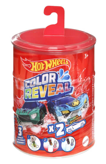 Pack De 2 Vehículos Hot Wheels Color Reveal Con Secretos Escondidos Y Cambio De Color