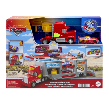 Disney En Pixar Cars Van Kleur Veranderende Auto'S, Mobiele Spuiterij Mack, Speelset Met 1 Speelgoedauto En Accessoires - Bild 6 von 6