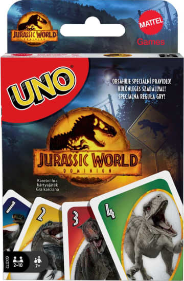 Uno Jurassic World: Dominion Gioco Di Carte Con Mazzo A Tema Ispirato Al Film
