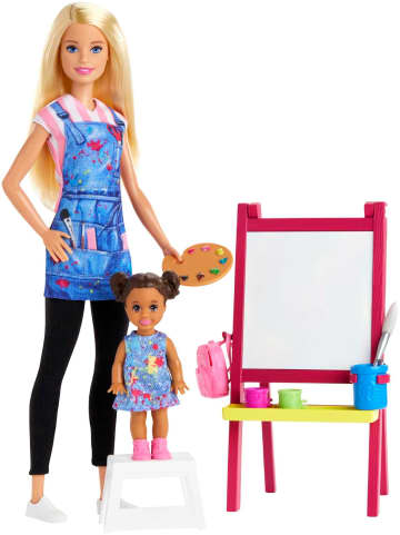 Barbie Kunstlehrerin Puppe (Blond) Und Spielset
