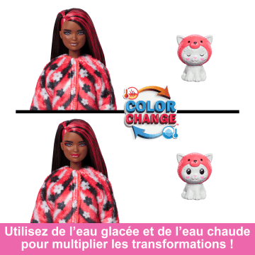 Barbie - Coffret Cutie Reveal Chat Panda Roux - Poupée Mannequin - 3 Ans Et +