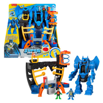 Conjunto De Juego Centro De Mando Robótico De Batman De Dc Super Friends De Imaginext Con Robot Desmontable De 25,4Cm - Imagen 1 de 6