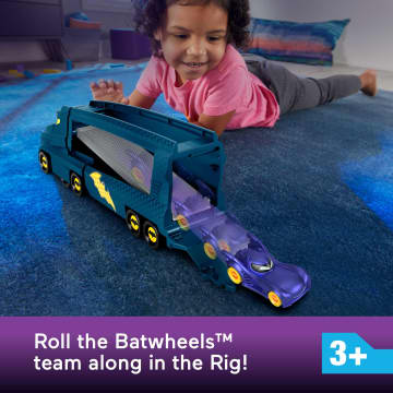 Fisher-Price Dc Batwheels Toy Hauler And Car, Bat-Big Rig With Ramp And Vehicle Storage