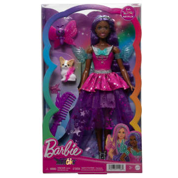 Muñeca Barbie con dos mascotas de cuento de hadas, Barbie Brooklyn de Barbie A Touch of Magic - Imagen 6 de 6
