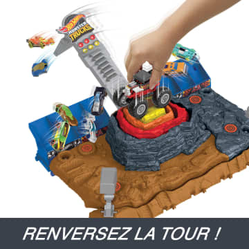Hot Wheels - Coffret Arène De Démolition Monster Trucks - Petite Voiture - 3 Ans Et +