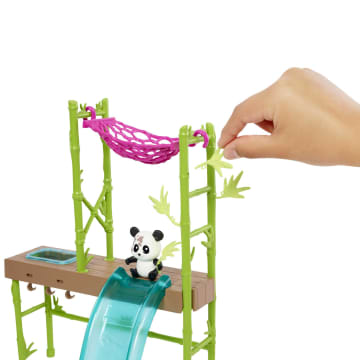 Barbie Doll and Accessories, Panda Care and Rescue Playset with Color-Change and 20+ Pieces