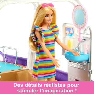 Barbie - Coffret Bateau De Rêve - Véhicule Poupée Mannequin - 3 Ans Et + - Imagen 5 de 6