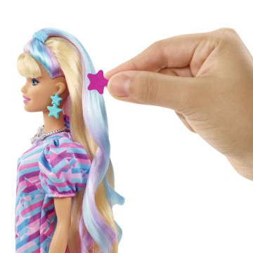 Barbie Super Chioma Bambola Con Abito A Stelle - Image 8 of 8
