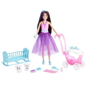 Skipper Doll And Nurturing Playset With Lambs And Stroller
