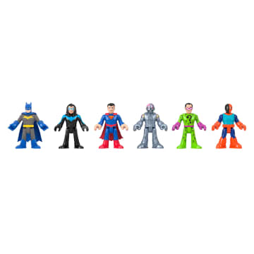 Imaginext Dc Super Friends Pack 6 Figuras Deluxe Con Accesorios