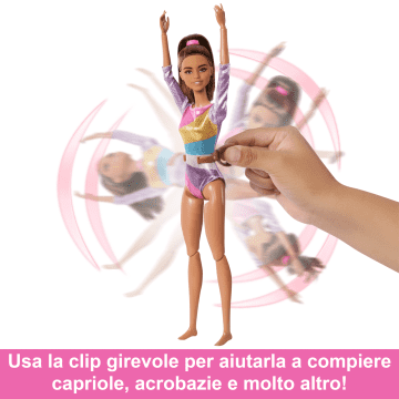 Barbie Ginnastica Artistica, Playset Con Bambola Bionda, Trave, Più Di 10 Accessori E Funzione Flip