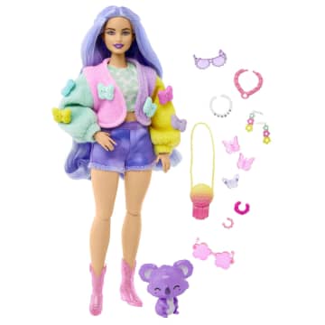 Barbie Pop met koala als dierenvriendje, Barbie Extra, speelgoed en cadeau voor kinderen - Bild 1 von 6