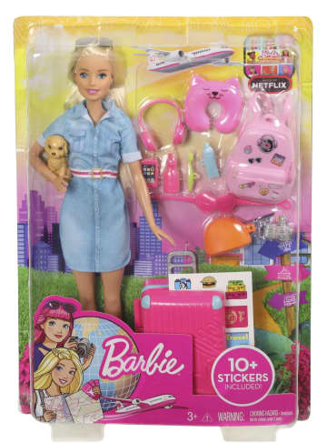Barbie® Seyahatte Bebeği ve Aksesuarları