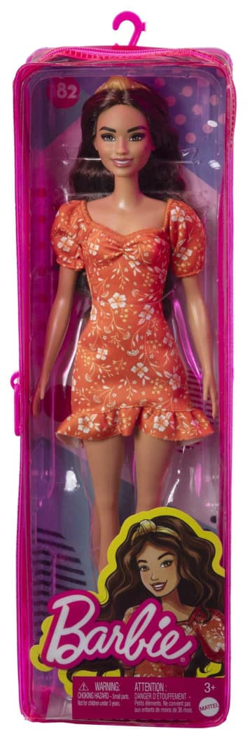 Barbie Fashionistas Puppe (White + Orange Floral)