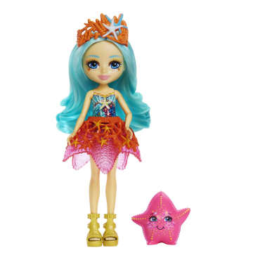 Enchantimals™ Starla Starfish Lalka Rozgwiazda + figurka Beamy