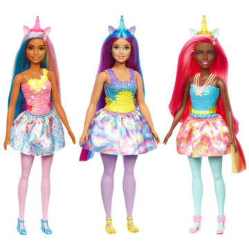 Barbie Dreamtopia Unicorn Dolls With Sparkly Bodices, Skirts, Removable Unicorn Tails & Headbands - Image 1 of 8