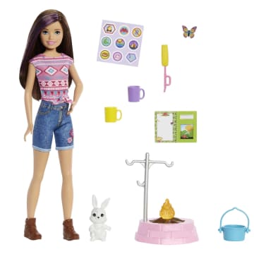 Набор игровой Barbie Кемпинг Скиппер (кукла с питомцем и аксессуарами)