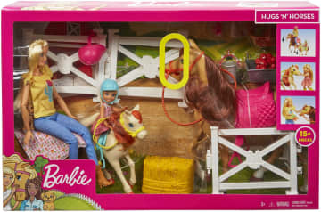 Barbie Abrazos y caballos muñecas, caballos y accesorios