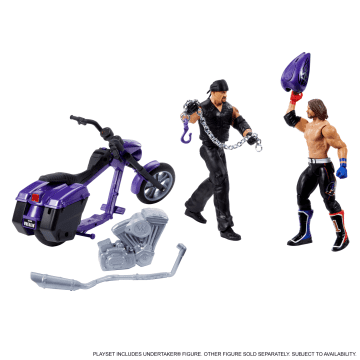 Wwe Wrekkin’ Slamcycle Vehicle & Undertaker Action Figure, Toy Morotcycle With Breakaway Parts