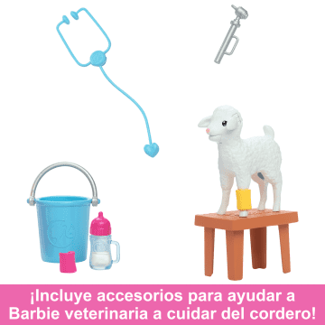 Barbie Muñeca Profesiones Con Accesorios Tú Puedes Ser Veterinaria De Granja - Image 4 of 6