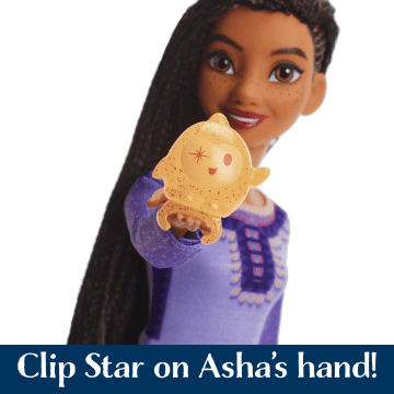 Disney's Wish Singing Asha Of Rosas Fashion Doll & Star Figure, Posable With Removable Outfit (English) - Image 4 of 6