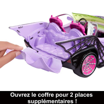 Monster High - Cabriolet Des Goules - Voiture Avec Animal - Poupée - 4 Ans Et +