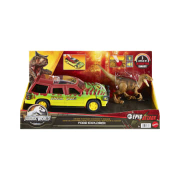 Jurassic World - Ford Explorer Dégât Sensoriel - Figurine Dinosaure - 4 ans et + - Image 7 of 7