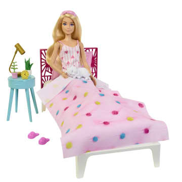 Κούκλα Και Υπνοδωμάτιο Σετ Barbie, Barbie Έπιπλα Και 20+ Θεματικά Κομμάτια