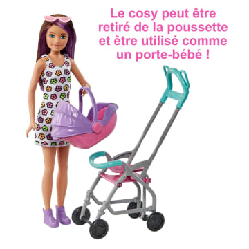 Barbie - Coffret Skipper Baby-Sitter Poussette - Poupée Mannequin - 3 Ans Et +