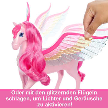 Rosafarbener Barbie-Pegasus Mit Hündchen, Geflügeltes Spielzeugpferd, Barbie A Touch Of Magic - Image 5 of 6