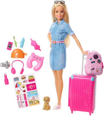 Кукла Barbie с аксессуарами для путешествий