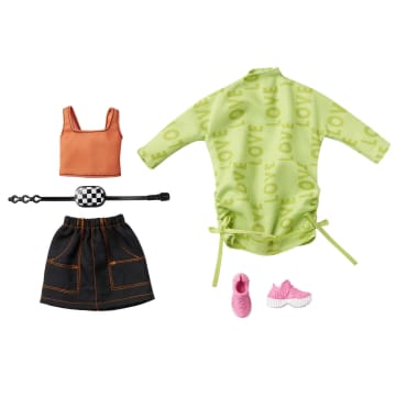 Barbie Abiti: 2 Outfit E 2 Accessori Per Bambola Barbie - Image 8 of 10