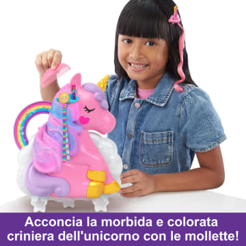 Polly Pocket, Salone Di Bellezza Unicorno Arcobaleno Playset Con 2 Bambole E Oltre 20 Accessori, Mini Giocattoli - Image 5 of 8