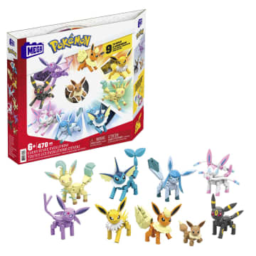 Pack de evoluciones de Eevee de Pokémon de Mega Construx