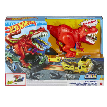 Hot Wheels T-Rex Attacke Trackset mit Hot Wheels City Sets kompatibel - Bild 5 von 5