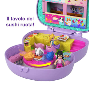 Polly Pocket Gattino Sushi Cofanetto, Playset Con 2 Bambole E 12 Accessori - Image 4 of 7