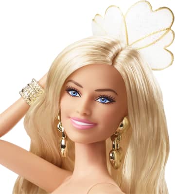 Barbie Signature The Movie, Margot Robbie als Barbie Puppe zum Film im goldenem Disco-Jumpsuit - Bild 3 von 7