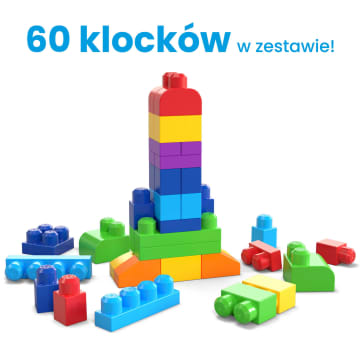 Mega Bloks First Builders Klocki 60 Elementów Torba Niebieska